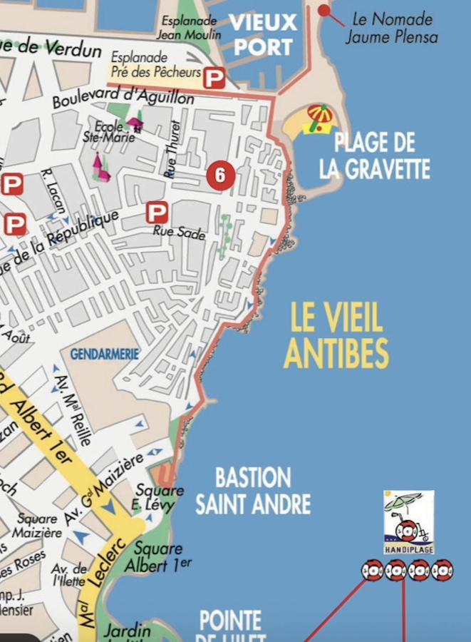 Vue Mer Et Remparts. Entre Vieille Ville Et Plages Antibes Zewnętrze zdjęcie