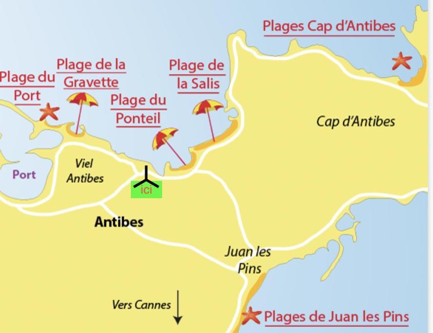 Vue Mer Et Remparts. Entre Vieille Ville Et Plages Antibes Zewnętrze zdjęcie